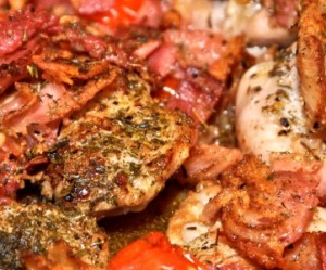 Kyllingefilet med bacon